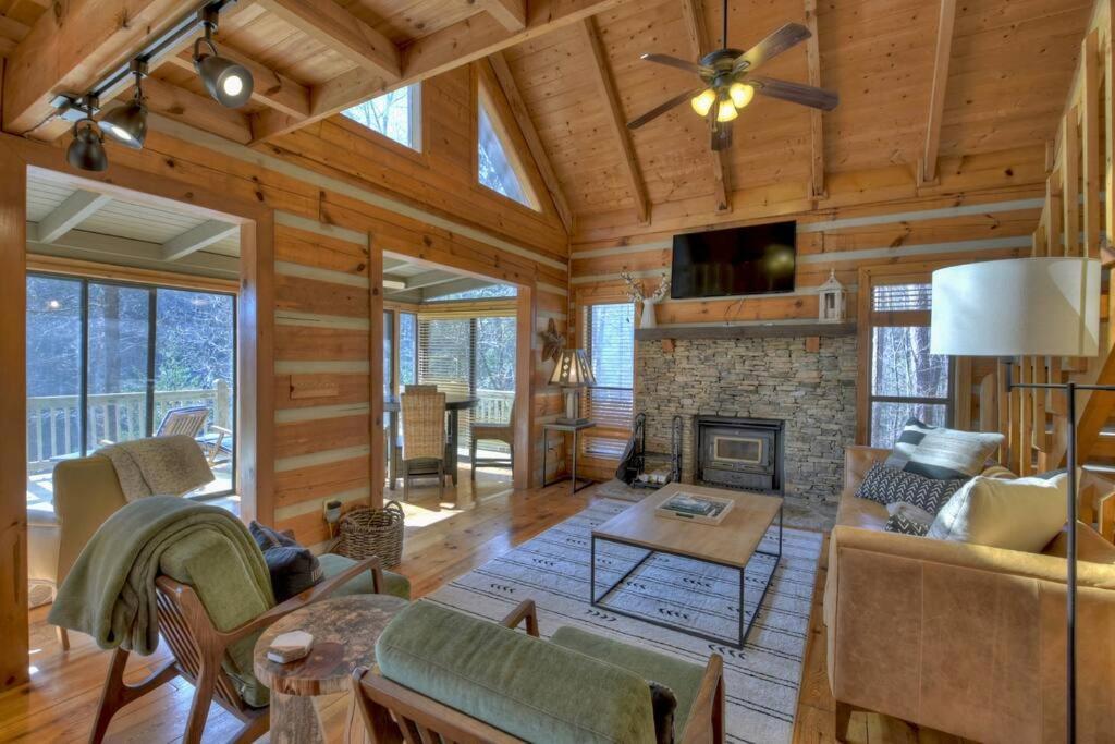 Waywish Waterfront Cabin In Blue Ridge Mountains Экстерьер фото